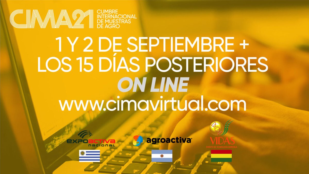 La Cumbre Internacional de Muestras de Agro será un evento virtual que se llevará a cabo los días 1 y 2 de septiembre. Por medio de AgroActiva de Argentina, Expoactiva de Uruguay, y Feria Vidas de Bolivia, todos los actores de la cadena agroindustrial podrán vincularse e interaccionar con el mundo de una manera novedosa.