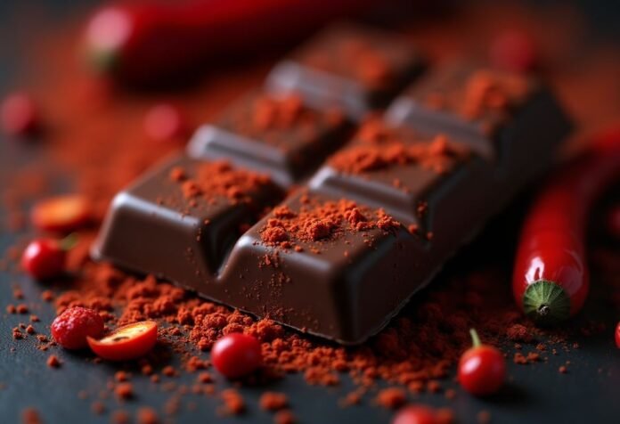 Porciones de chocolate con especias