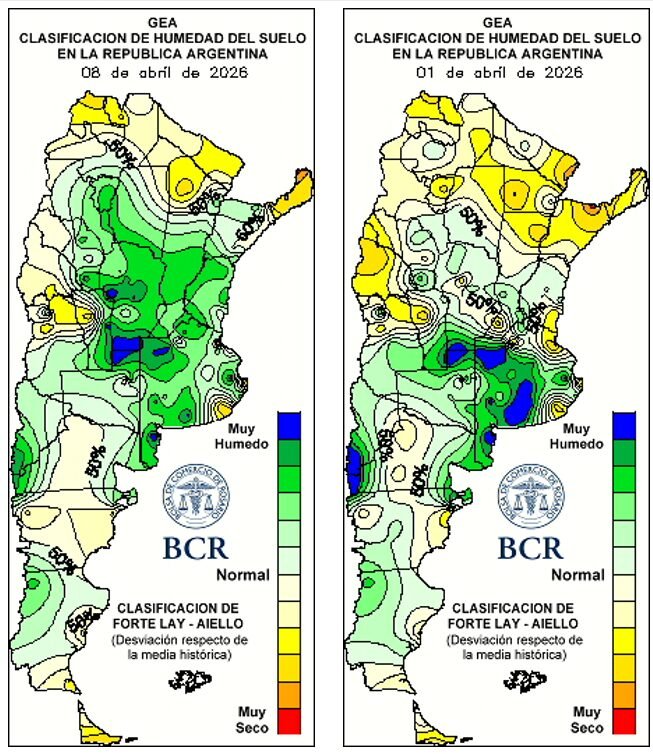 Todo abril en solo 8 días: la región núcleo acumuló 90 mm en promedio, el equivalente a las lluvias de todo el mes. El avance de cosecha de soja de primera está frenado en el 2% y crecen los riesgos de pérdidas de calidad.