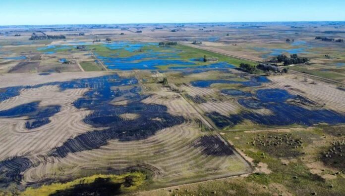 Inundaciones en 9 de Julio Aapresid