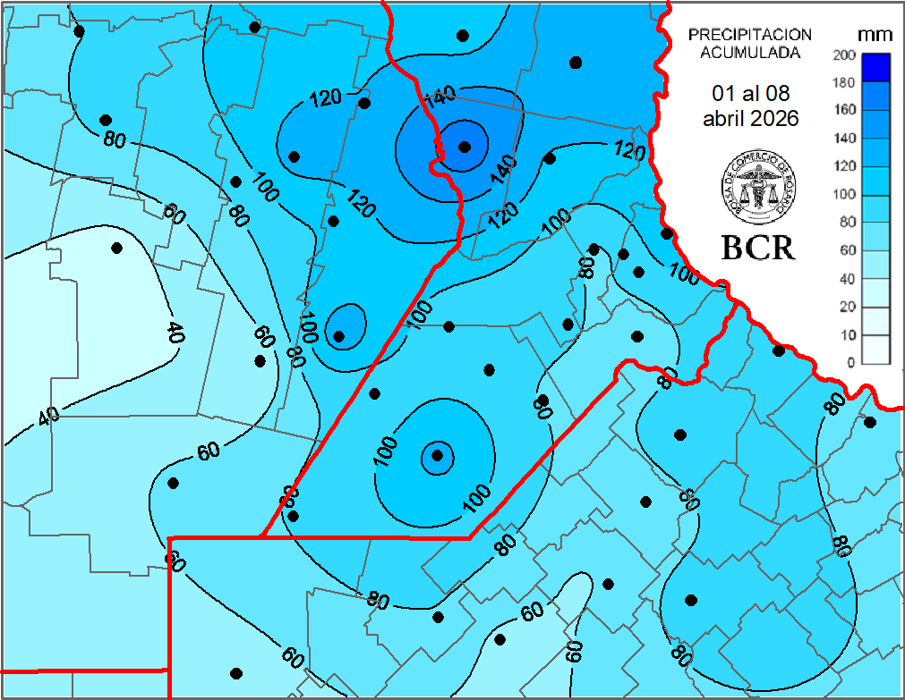 Todo abril en solo 8 días: la región núcleo acumuló 90 mm en promedio, el equivalente a las lluvias de todo el mes. El avance de cosecha de soja de primera está frenado en el 2% y crecen los riesgos de pérdidas de calidad.
