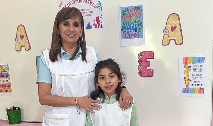 andrea y maestra