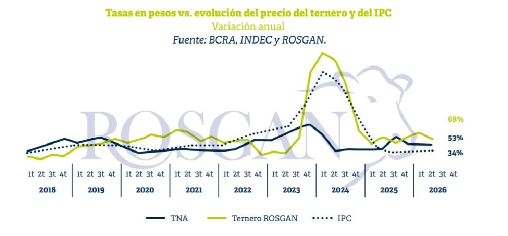Según se desprende de los datos publicados por el Banco Central de la República Argentina (BCRA), los saldos de deuda provenientes de préstamos contraídos por empresas ganaderas alcanzan -medidos en dólares- su nivel máximo de los últimos 20 años, superando incluso los registros alcanzados entre fin